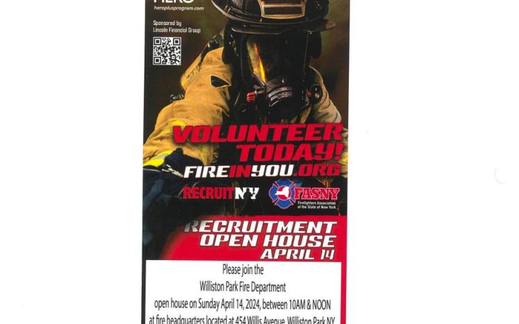 Williston Park Fire Department Open House - Sunday, April 14th 10am-Noon